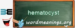 WordMeaning blackboard for hematocyst